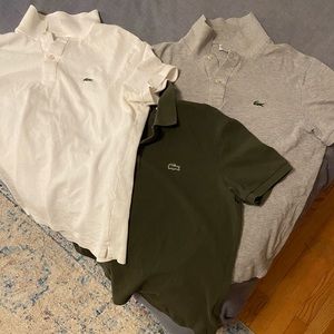 Three Lacoste Polos